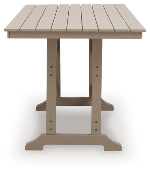 Sandy Dune RECT COUNTER TABLE W/UMB OPT