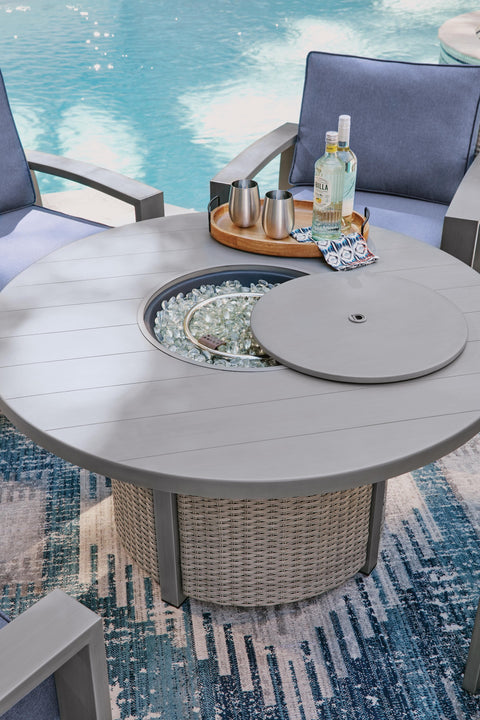 Dillon Beach Round Fire Pit Table