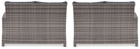 Salem Beach 3-Piece Outdoor Sectional with Chair, Coffee Table and End Table