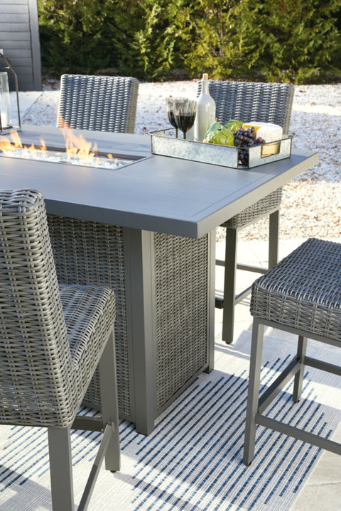 Palazzo Outdoor Fire Pit Table and 4 Chairs