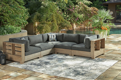 Citrine Park 5-Piece Outdoor Sectional with Ottoman
