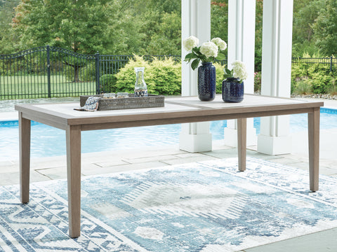 Rainier Ranch RECT Dining Table w/UMB OPT
