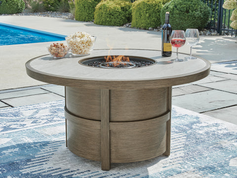 Rainier Ranch Round Fire Pit Table