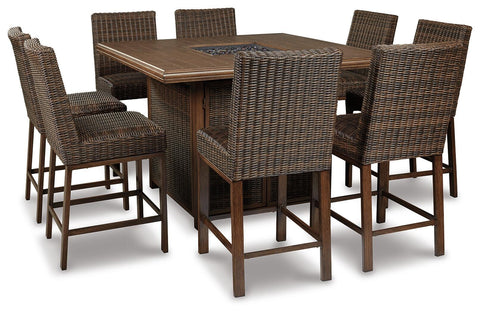 Paradise Trail Bar Table with Fire Pit
