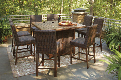 Paradise Trail Bar Table with Fire Pit
