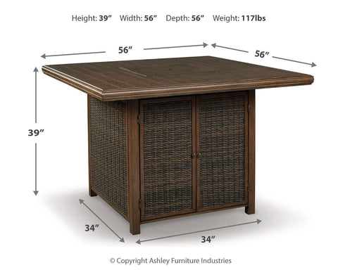 Paradise Trail Bar Table with Fire Pit