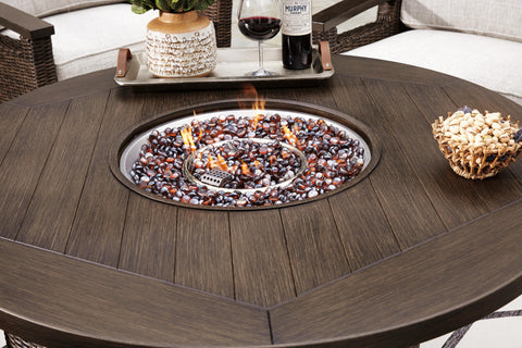 Paradise Trail Outdoor Fire Pit Table and 4 Chairs