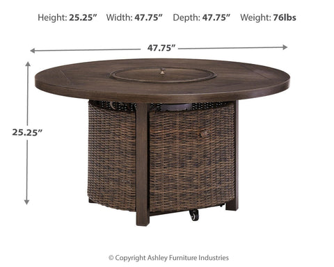 Paradise Trail Outdoor Sofa and Loveseat with Fire Pit Table