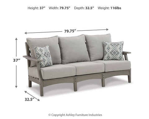 Visola Outdoor Sofa and  2 Lounge Chairs with Coffee Table and 2 End Tables