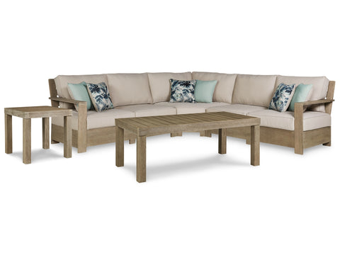 Silo Point 3-Piece Outdoor Sectional with Coffee Table and End Table