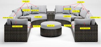 Harbor Court Curve Seat Cushion
