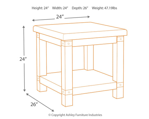 Carynhurst Coffee Table with 1 End Table
