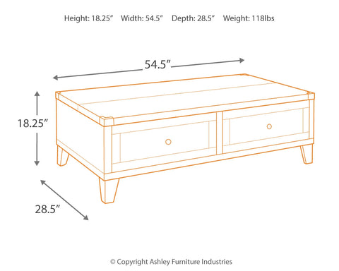 Todoe Coffee Table with 1 End Table