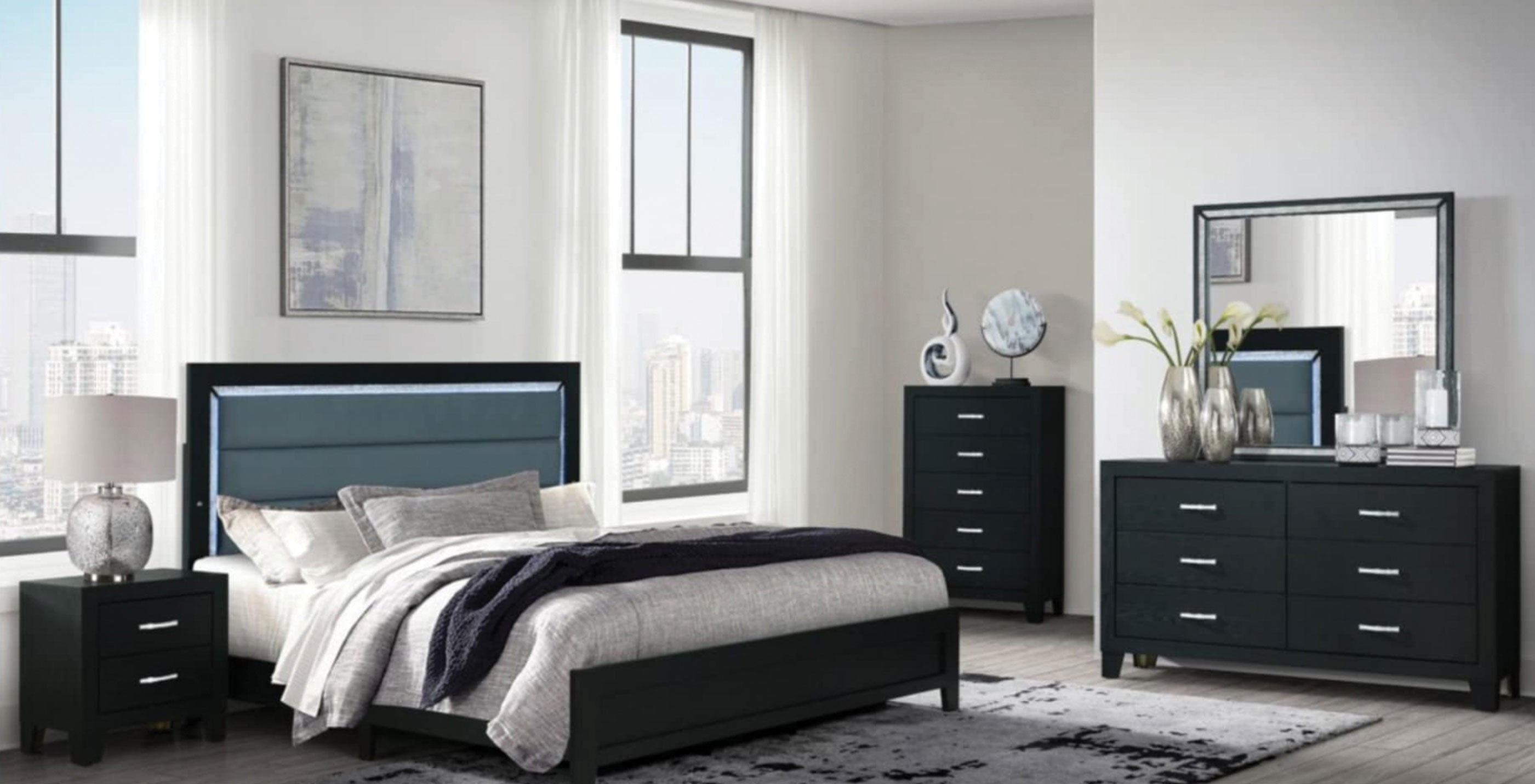 D-ROOM⭐️ Coaster Bedroom Miranda 4-piece Eastern King Bedroom Set