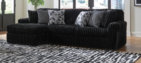 Black Fabric Sectional