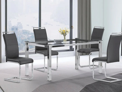 5PC Glass Dining set