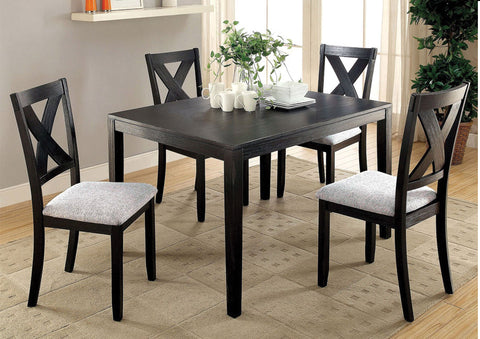 5PC Dining Set (Black & White)