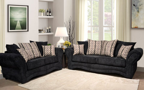 Black Mica Sofa Loveseat