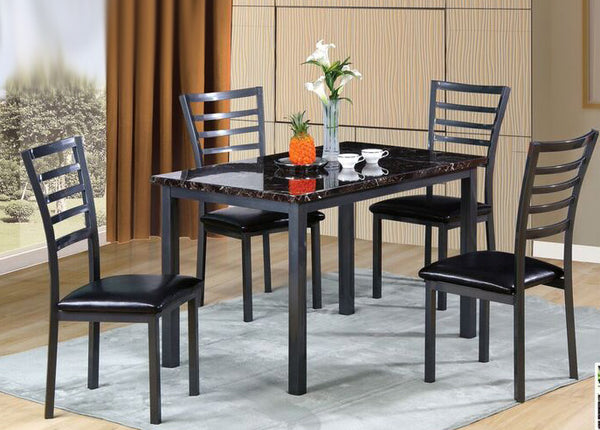 5PC Marble top dining table set - JMD Furniture&Mattresses