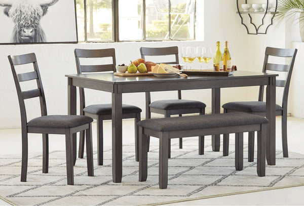 6PC Dining Set with Bench - JMD Furniture&Mattresses