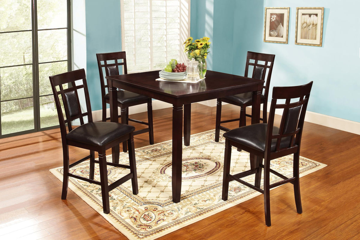 5PC Solid wood counterheight dining set JMD Furniture&Mattresses