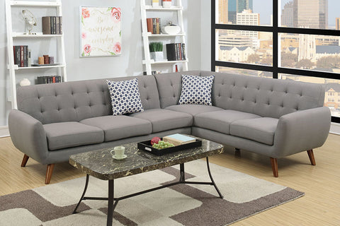 2PC Grey Sectional - JMD Furniture&Mattresses